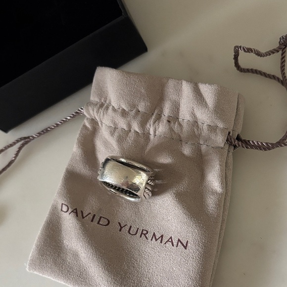 David Yurman Silver Twisted Rope Ring - Picture 4 of 6